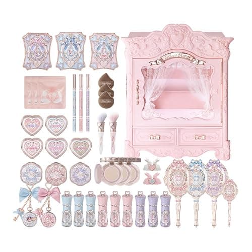 Flower Knows Bunny Garden All-In Box Set,All in One Full Cosmetics Makeup Kit,Perfect Easter Holiday Birthday Make Up Gift(Cushion Cream Foundation C01) - Image 1