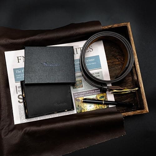 Travelambo Genuine Leather Wallet for Men with Gift Box - Handmade Bifold Stylish - Mens Wallets Rfid Blocking with 2 ID Windows thumbnail 8