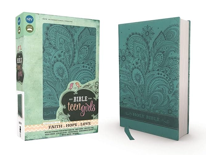 NIV, Bible for Teen Girls, Leathersoft, Blue: Growing in Faith, Hope, and Love – The Perfect Christian Faith Gift for Your Teenage Girl, Age 13-18 - Image 1