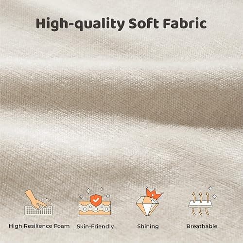 RECCI AirFrame Queen Bed Frame with Headboard, Cloud Upholstered Platform Bed Frame, 5 Inch Foam Cushioned, No Box Spring, Easy Assembly(Beige Chenille) thumbnail 9