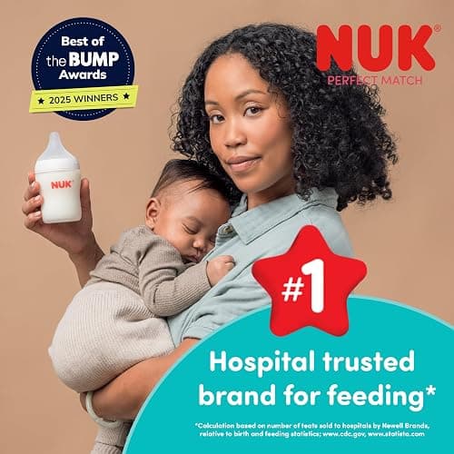 NUK Perfect Match Natural + Anti-Colic Bottle, 5 oz, 2 Pack thumbnail 2
