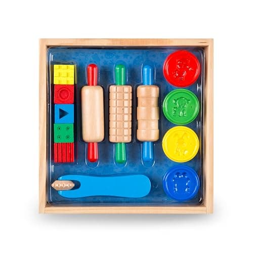 Melissa & Doug Shape, Model, and Mold Craft Activity Set - 4 Tubs of Modeling Dough and ToolsArts and Crafts for Kids Ages 3+ thumbnail 6