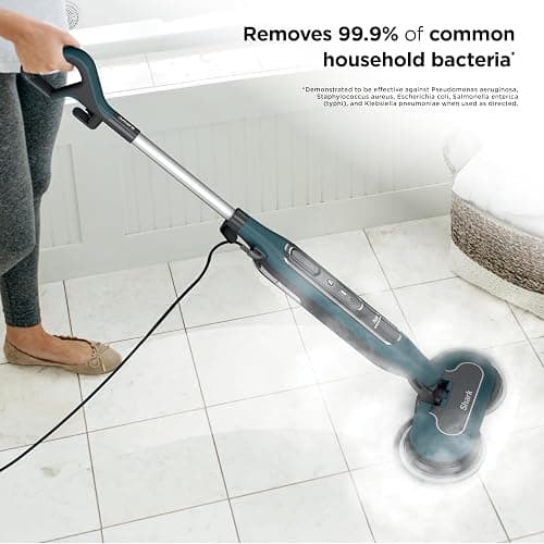 Shark Steam & Scrub All-in-One Scrubbing and Sanitizing Hard Floor Steam Mop, 2 Steam Modes, 2 Dirt Grip Soft Scrub Pads Included, XL Removable Water Tank, Swivel Steering, Teal, S8002BRN thumbnail 6