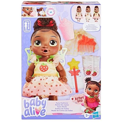 Baby Alive Fairy Fashions Berry Boo Doll with Clothes Accessories, Black Hair, 11 Inches, Kids Toys, Ages 3+ (Amazon Exclusive) thumbnail 3