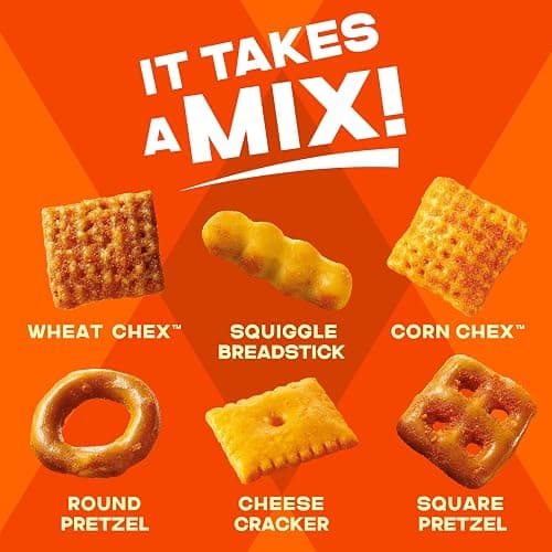 Chex Mix Cheddar Snack Mix, Salty Snacks Tub, 20 oz thumbnail 3