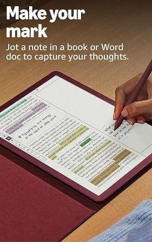 Amazon Kindle Scribe Colorsoft 64GB (newest model) — 11” paper-like color display with front light — Thin, light, powerful — Write in notebooks, documents, and books. Includes Premium Pen - Graphite thumbnail 7