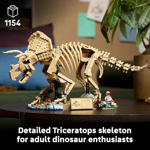 LEGO Jurassic World Dinosaur Fossils: Triceratops 77985 | Building Set for Adults, Ages 18+, Posable Dinosaur Fossil Display, Bedroom or Home Office Decor, 1154 pieces, Gift Ideas thumbnail 2