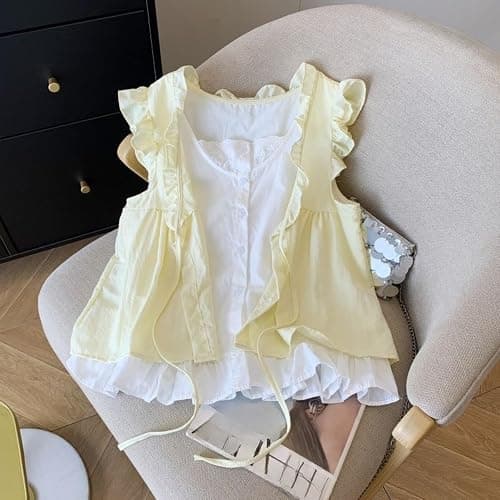 LRF Coquette Cute Front Tank Tops Crop Sleeveless Pleated Babydoll Shirts Y2K Aesthetic Plaid Going Out Tees thumbnail 2