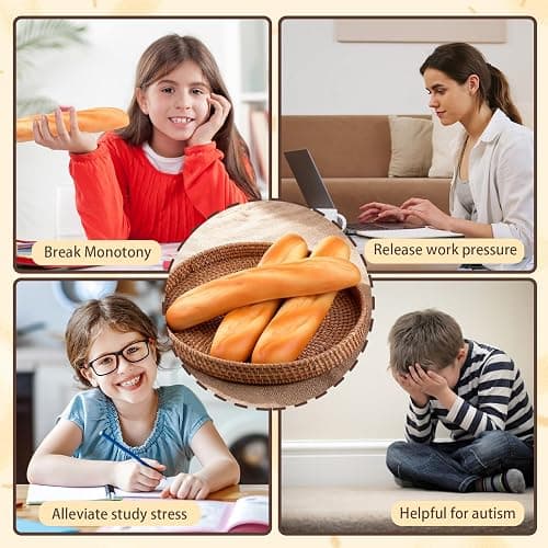 Anboor 3 Pcs Long Bread Squishy Artificial Fake Baguette Squish Toys Scented Soft Slow Rising Toy Food Pretend Play Prop Kitchen Kids thumbnail 6