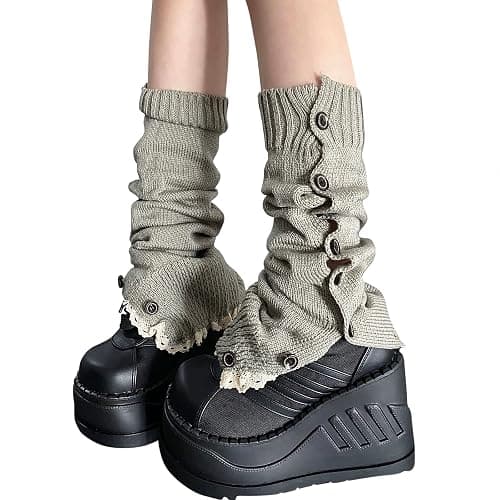 Lebaley Kawaii Leg Warmers Y2K Harajuku Legs Warmer for Girls Women Lolita Accessorie Gothic Long Sock Winter Ankle Warmers - Image 1