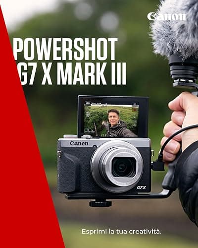 Canon PowerShot G7X Mark III (Argento) – Fotocamera Digitale Compatta con Sensore da 1 Pollice e Video 4K - Perfetta In Condizioni Di Scarsa Illuminazione E Per I Viaggi thumbnail 2