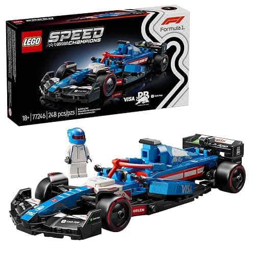 LEGO Speed Champions Visa Cash App RB VCARB 01 F1 Race Car Model Kits - Building Sets for Adults, Ages 18+ W/Realistic Features - F1 DIY Crafts for Display - Gift Ideas for F1 Fans - 77246 - Image 1