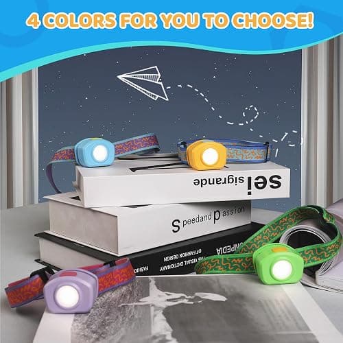 EverBrite LED Headlamp Rechargeable Kids Headlamp with RGB Mode and Adjustable Headband, 3 Modes Multicolor Headlamp for Camping, Reading, Exploring, Halloween, Christmas thumbnail 6