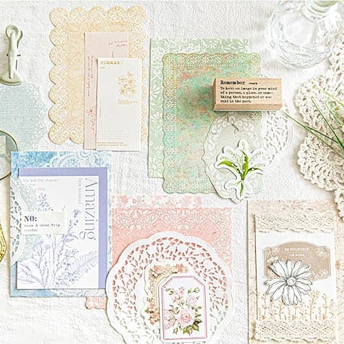 Doraking 100pcs Vintage Floral Scrapbook Paper Journaling Stickers Assorted Set, Material Paper Memo Junk Journal Supplies for Bullet Journaling Retro Crafts Planner Collage Card Album thumbnail 8