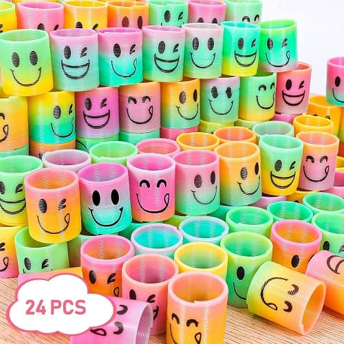AZEN 24 Pcs Mini Spring Party Favors for Kids 3-5 4-8, Goodie Bags Stuffers for Birthday Party, Classroom Prizes Kids Prizes, Small Bulk Toys Gifts (4 Smile) thumbnail 4