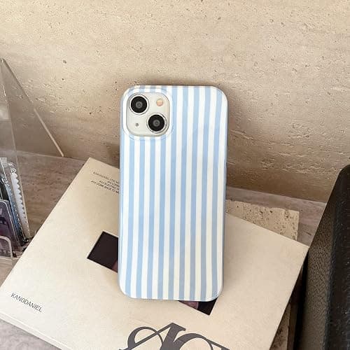 Reezaddin Pink and White Striped Phone Case for iPhone 16,Cute Aesthetic Vertical Stripes Classic Retro Girls Women Slim Protective Cover for iPhone 16 6.1in,Pink White thumbnail 7