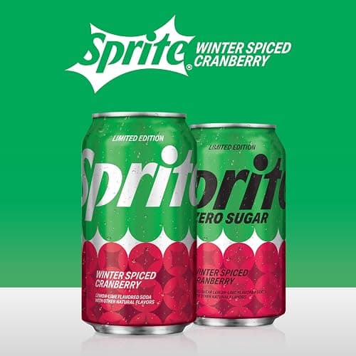 Sprite Winter Spiced Cranberry, Lemon-Lime and Cranberry Flavored Soda Pop Soft Drink, 12 fl oz, 12 Pack thumbnail 7