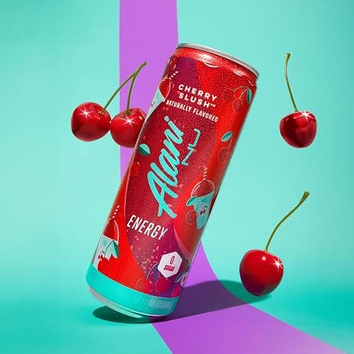 Alani Nu CHERRY SLUSH, Sugar Free, Low Calorie Energy Drinks, 200mg Caffeine, Biotin, B Vitamins, Zero Sugar, 10 Calories, 12 Fl Oz Cans, 24 Pack thumbnail 6