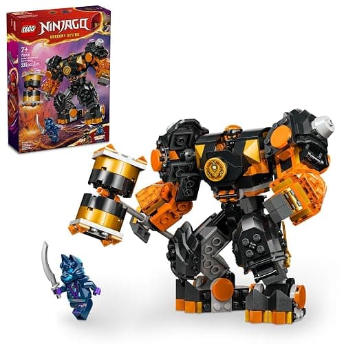 LEGO NINJAGO Cole’s Elemental Earth Mech Mini Ninja Toy, Customizable Action Figure Adventure Toy with Cole and Wolf Warrior Minifigures, Ninja Gift for Boys, Girls and Kids Ages 7 and Up, 71806 - Image 1
