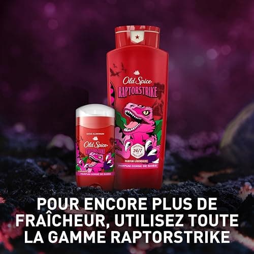 Old Spice Aluminum Free Deodorant for Men, 24/7 Freshness, Long Lasting Protection Legendary Fragrance, Raptorstrike, Dark Berry Scent, 85g thumbnail 9