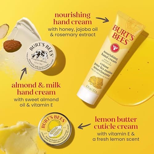 Burt's Bees Gifts Ideas, Tips and Toes Kit, 6 Travel Size Products - Pomegranate Moisturizing Lip Balm, 2 Hand Creams, Foot Cream, Cuticle Cream, and Hand Salve thumbnail 6
