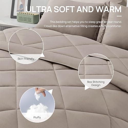 Love's Cabin Burlwood Full Comforter Set, 7 Pieces, All Season, Full Bed in a Bag, Includes 1 Comforter, 1 Flat Sheet, 1 Fitted Sheet, 2 Pillowcases and 2 Pillow Shams thumbnail 4