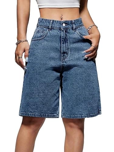 EMMIOL Women Jorts Baggy Jeans Jorts Outfits Mid-Low Waisted Denim Y2K Shorts Summer Hot Short Pants Streetwear - Image 1
