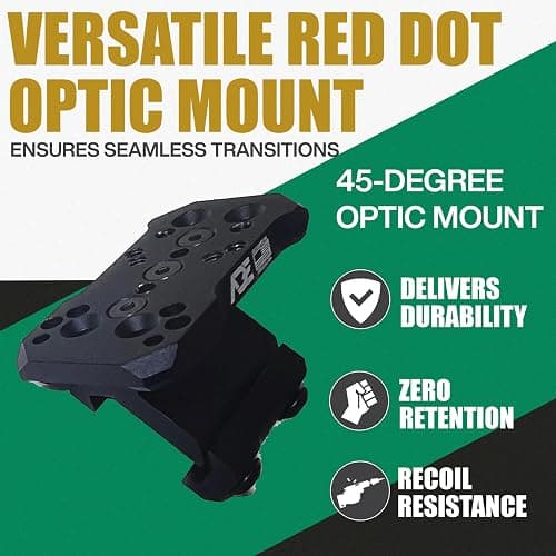 Ade Advanced Optics Red Dot Sight 45 Degree Offset Mount Compatible with Shield RMS/RMSc/SMS/SMSc, ADE RD3-018 Spike, RD3-021 NUWA, Holosun 407K/507K,Vortex Venom/Viper Red Dot thumbnail 2