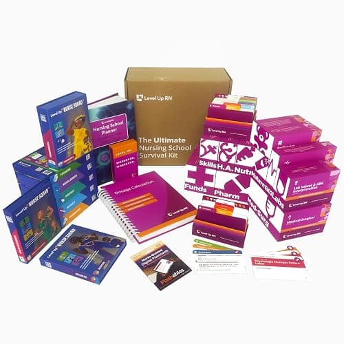 Ultimate Nursing School Kit + Dose Calc + Planner + 8 Study Games – Over 2400 Flash Cards – No Fluff – Covers 11 Core Nursing School Subjects – Essential 2025-2026 NCLEX ATI HESI Tested Info - Image 1