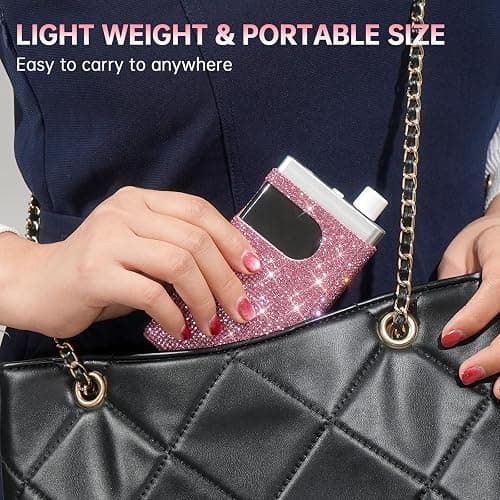 Nail Drill Professional 35000RPM Sparkling Portable efile with 12 Drill Bit | Rhinestone | 1800mAh Type-C | Stepless Speed Regulation | Low Noise & Low Vibration | Manicure Pedicure | Pink thumbnail 8