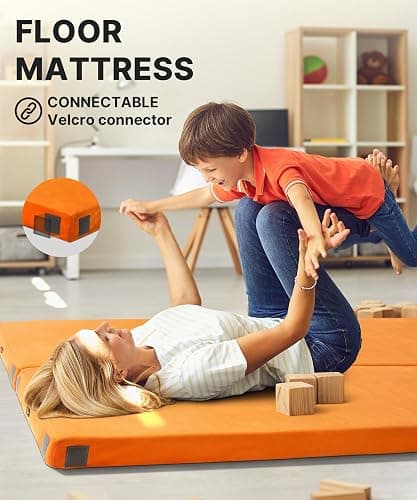 GAIALOOP 3 Inch Memory Foam Camping Mattress, Dual Layer Thick Sleeping Camp Pad for Car Tent Cot, Roll-Up Portable Glamping Floor Bed for Guests Sleepover thumbnail 5