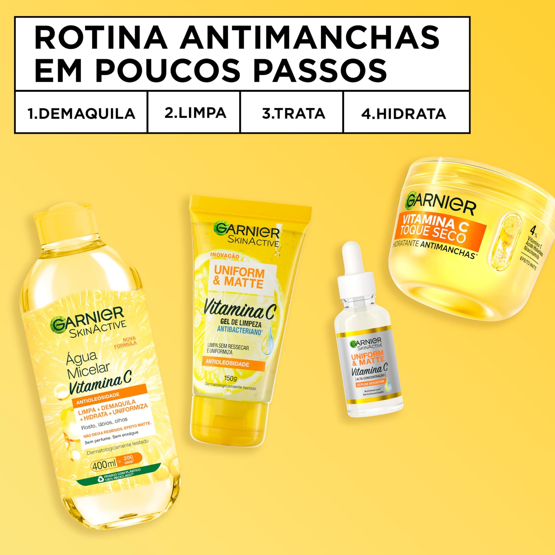 Garnier, Gel Creme Hidratante Facial Antimanchas Toque Seco, com Vitamina C, Niacinamida e Ácido Hialurônico, Controla a Oleosidade e Uniformiza a Pele, 85g thumbnail 10