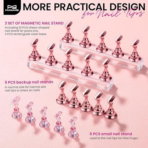 FANDAMEI 20PCS Nail Stand, Nail Holder For Painting Nails, Nail Stand For Press Ons, Nail Stands, Press On Nail Stand, Nail Holder, Nail Stands For Nail Art, Nail Art Tools, Nail Stuff, Nail Tools thumbnail 2