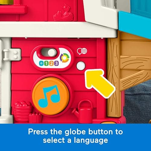 Fisher-Price Little People Toddler Toy Caring Fun Animal Farm Playset, Music & Learning for Pretend Play Ages 1+ Years, Multilanguage Version thumbnail 3