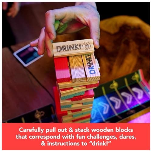 Spin Master Games, Chug O War Tumbling Tower, Adult Party Game for Happy Hour Hangs, 4 & Up Players, for Ages 21 & Up thumbnail 5