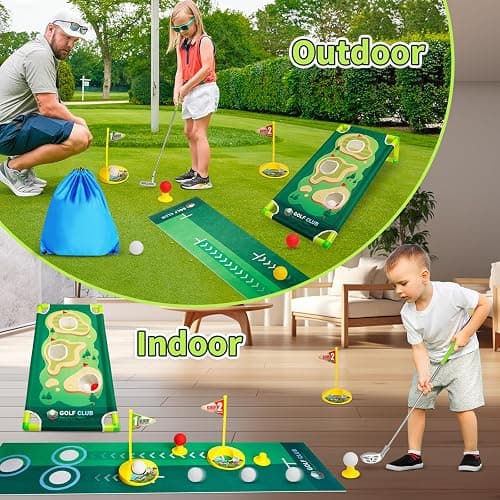 SCWDAU Toddler Golf Clubs Set - Upgraded Kids Golf Toys, Adjustable Toddler Golf Set with Scorecard, Storage Bag, Indoor and Outdoor Yard Game Gifts for 2 3 4 5 6 7 8 Year Olds Boys Girls thumbnail 2