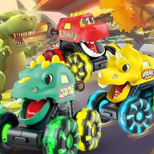 Monster Truck Toys Dinosaur Cars for Toddlers 1-3, Press and Go Cars Truck Toys for 1 2 3 4 5 Year Old Boys Girls Gift, Light Up Boy Toy Dinosaur Cars for 2 3 4 One Two Year Old Boy Birthday Gifts thumbnail 9