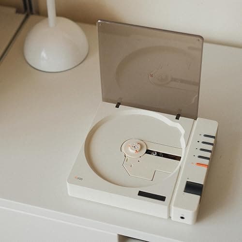 syitren R300 CD Player Bluetooth Portable Desktop Retro CD Player for Home Fiber Output No Built-in Speaker White Gift (White) thumbnail 9