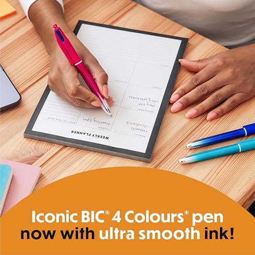 BIC 4 Colours Gradient Smooth Ink Retractable Multicoloured Ball Pen Pack of 5 thumbnail 3
