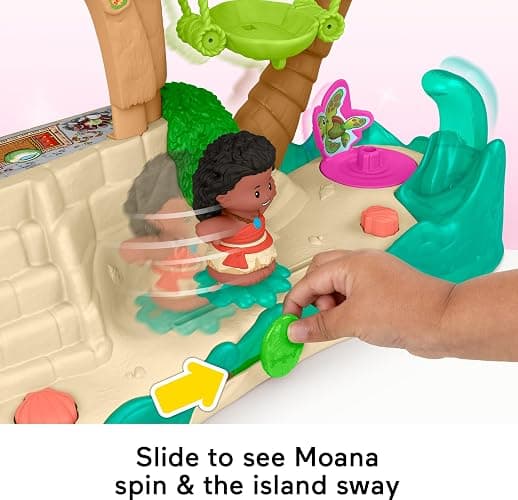 Fisher-Price Little People Toddler Toy Disney Princess Moana Adventure Village Playset with Figures for Pretend Play Kids Ages 18+ Months thumbnail 4