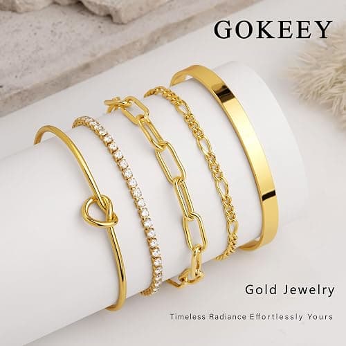 Gold/Silver Braclets, Amazon thumbnail 5