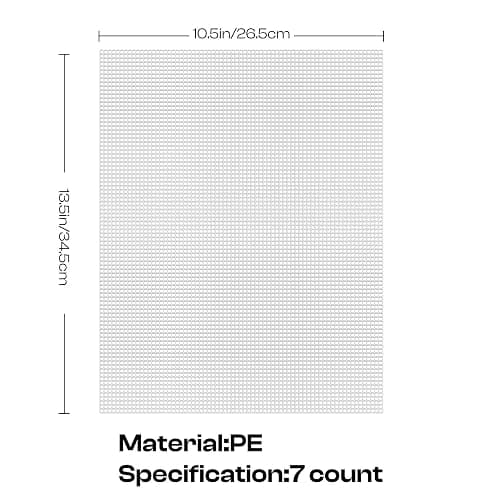 Caydo 4 Pieces 7 Count Plastic Canvas Sheets 10.5 x 13.5 Inch Plastic Mesh Sheet, Eye Mesh for Embroidery, Acrylic Yarn Crafting, Knit Crochet Projects and Make Dividers thumbnail 2