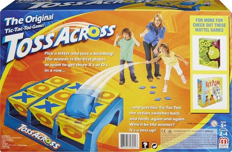 Mattel Games Toss Across Game, Beanbag Tic Tac Toe for 2 to 4 Players Ages 5 Years and Older thumbnail 4