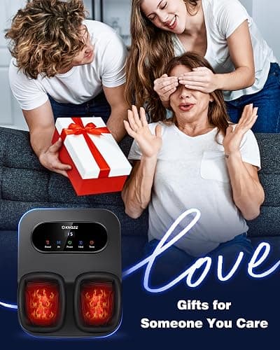 Foot Massager with Heat and Remote, Shiatsu Deep Kneading Feet Massager for Plantar Fasciitis & Neuropathy, Foot Warmer, Gifts for Mom Women Men Dad, Fits Up to Men Size 12 thumbnail 9