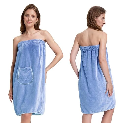 PJGGZ Towel Wrap for Women, Three Adjust Clasps Closure Bath Wraps After Shower Spa Sauna Bathrobe(Available in Plus Size) - Image 1