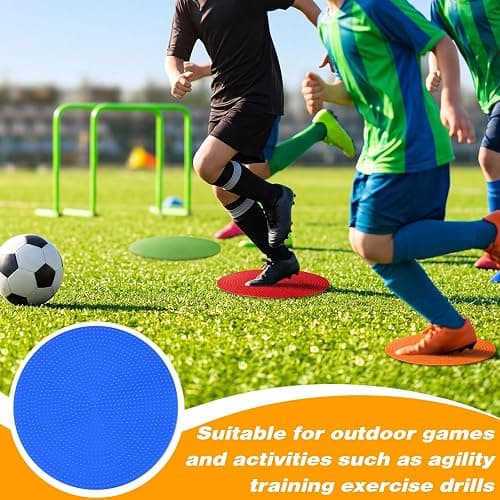 Haull Spot Markers Floor Spots with Bag Non Slip Vinyl Poly Dots for Gym Floor Basketball Football Soccer Sports Speed Agility Training Gym Dance thumbnail 3