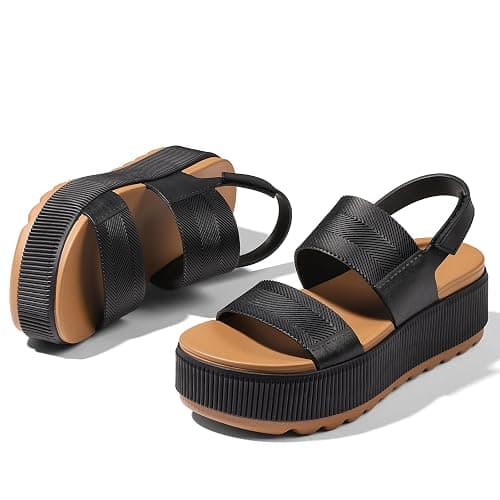 Lovee Cosee Platform Water Sandals for Women Chunky Wedge Lug Sole Comfortable Waterproof Summmer Walking Beach Shoes thumbnail 5