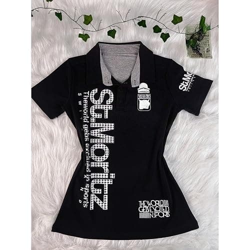 Y2k Grunge Polo Collared Shirts Women Button Down Crop Top 2000s Emo Vintage Streetwear Summer thumbnail 3