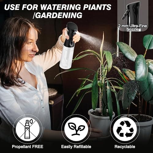 IMPORX Continuous Spray Bottle for Hair (10.1oz/300ml) 2 Pack Home Essentials Spray Bottles For Cleaning Empty Ultra Fine Water Mister Sprayer For Hairstyling Garden Plants Curly Hair Perfume Etc thumbnail 7