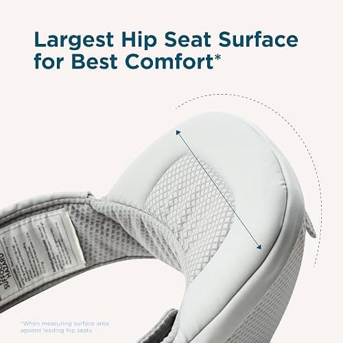 Ergobaby Alta 2-in1 Hip Seat and Carrier - All-Position Breathable Mesh Baby Carrier for 4 Months to 48 Months (12lbs - 45lbs) - SoftFlex™ Mesh - Camel Brown thumbnail 6